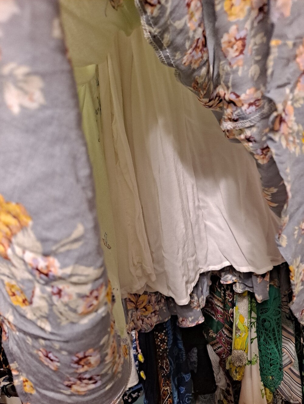 Free People Boho Floral Patchwork Maxi Skirt in Pastel Floral - Picture 3 of 3